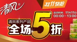 促销活动：京东商城 清风专场