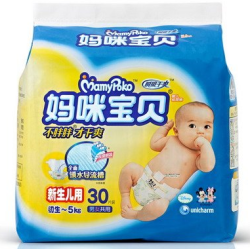 Mamypoko 妈咪宝贝 瞬吸干爽纸尿裤(NB码30片,带尿显)