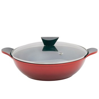 Neoflam 佑福来 28cm 陶瓷涂层 双耳 不粘炒锅(配锅盖)