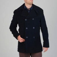 Nautica 诺帝卡 Wool Double Breasted Peacoat 男款羊毛外套