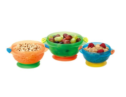 凑单品：munchkin Stay Put Suction 宝宝吸盘碗 （3个装）