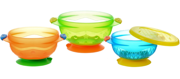 凑单品：munchkin Stay Put Suction 宝宝吸盘碗 （3个装）