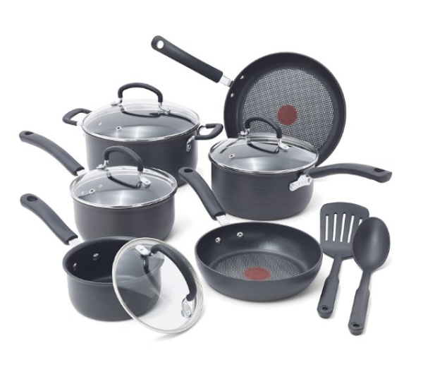 T-fal E918SC64 带火红点不粘锅 12件套