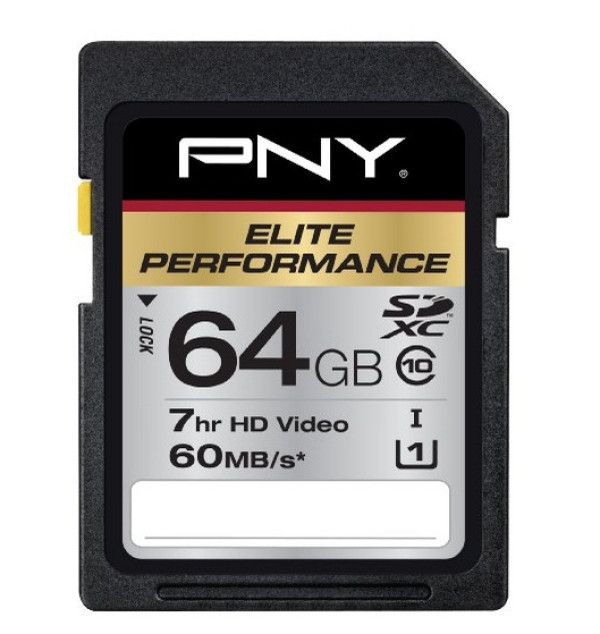 新补货:PNY 必恩威 Elite Performance 64GB SD存储卡