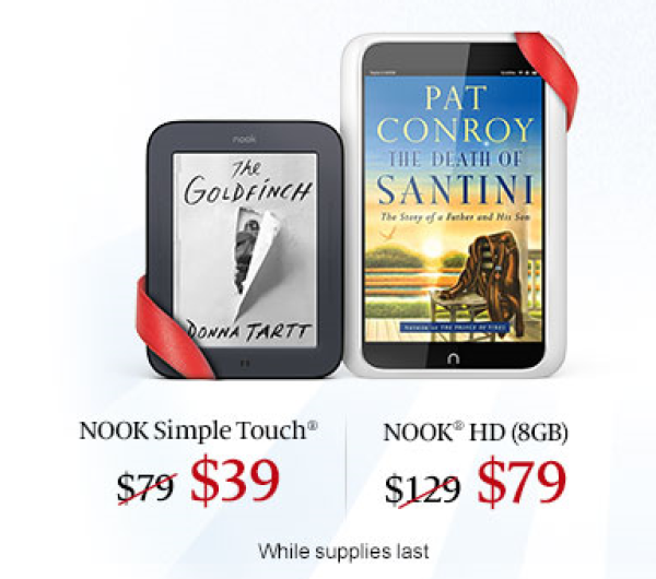 已经开售!Barnes & Noble 巴诺书店 NOOK Simple Touch和NOOK HD