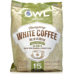 OWL 猫头鹰 3合1南洋白咖啡 600g（40g*15包）*2