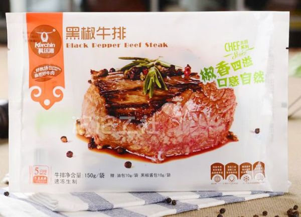 限北京:科尔沁 黑椒牛排 150g*5袋