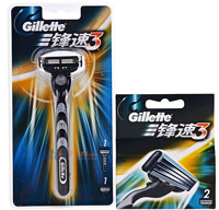 限华南：Gillette 吉列 锋速3经典刀片（1刀架3刀头）