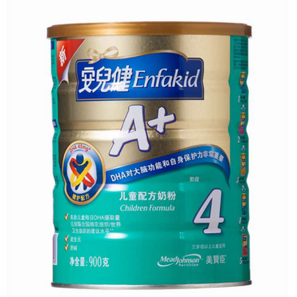 Mead Johnson 美赞臣 安儿健A+ 4段配方奶粉 900g(DHA/胆碱/益生元)