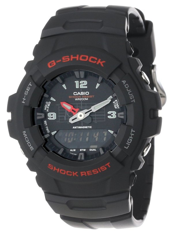 Casio 卡西欧 G-Shock系列 G100-1BV 指针数字双显手表