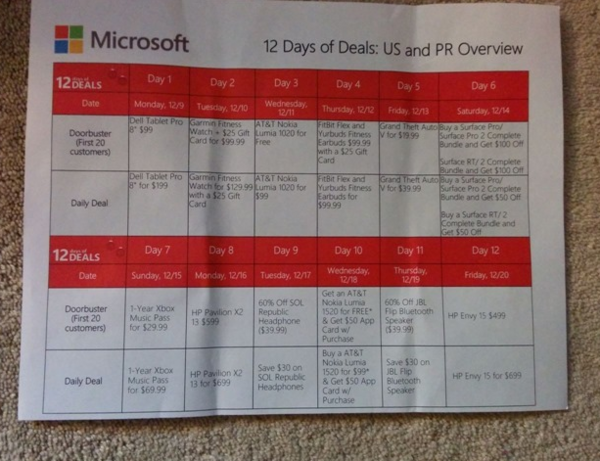 微软零售店 12 Days of Deals 