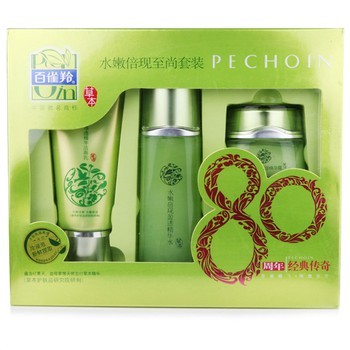百雀羚 水嫩倍现至尚套装(洁面乳95g+精华水100ml+精华霜50g)