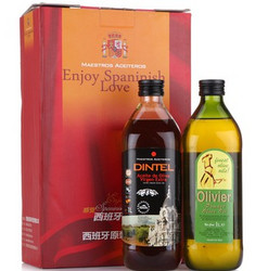 DINTEL  登鼎 欧枫橄榄油特级初榨橄榄油 1L*2瓶