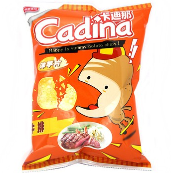 限华东:Cadina 卡迪那 洋芋片 牛排味 57g