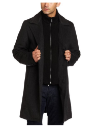 Kenneth Cole Herringbone Walker Coat 男士羊毛混纺外套