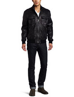 Michael Kors Men's Hoover Leather Jacket 男款真皮夹克