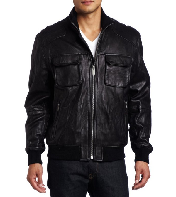 Michael Kors Men's Hoover Leather Jacket 男款真皮夹克