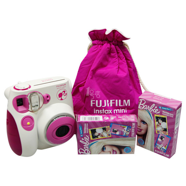 FUJIFILM 富士 instax mini 7s 一次成像相机 芭比套装(相机、2盒相纸、收纳袋)