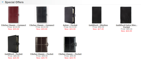 促销活动:filofax 美国官网 部分笔记本