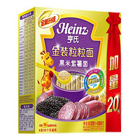 华东福利：Heinz 亨氏 金装黑米紫薯粒粒面 384g + 乐维滋果汁泥苹果草莓120g（1岁）