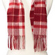 再降价：Amicale 100% Cashmere Center-Plaid Scarf 女士格子羊绒围巾