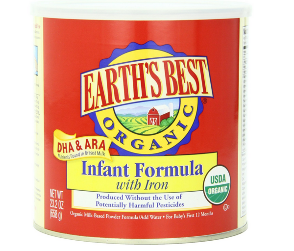 Earth's Best  Organic Infant Formula  有机含铁奶粉  658g