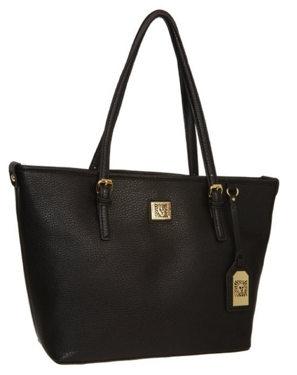 Anne Klein 安妮克莱恩 压纹中号女士手提包 黑色款