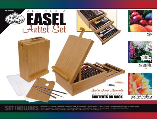 Royal &amp; Langnickel 104-Piece All Media Easel Artist Set  皇家豪华艺术套装