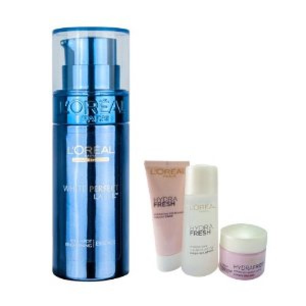 L'OREAL PARIS 巴黎欧莱雅 雪颜光学美白保湿套装(精华30ml+洁面膏15ml+水30ml+乳15ml)