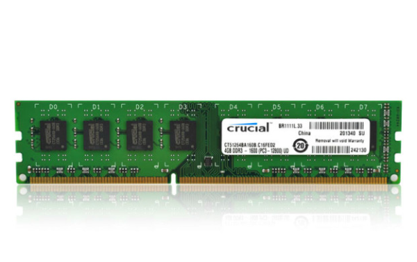 限西北:Crucial 镁光 DDR3 1600 4G 台式机内存(D9颗粒、CL9、1.5V)