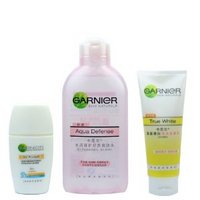 GARNIER 卡尼尔 防晒乳液（30ml）+爽肤水（200ml）+洁面乳（100ml）