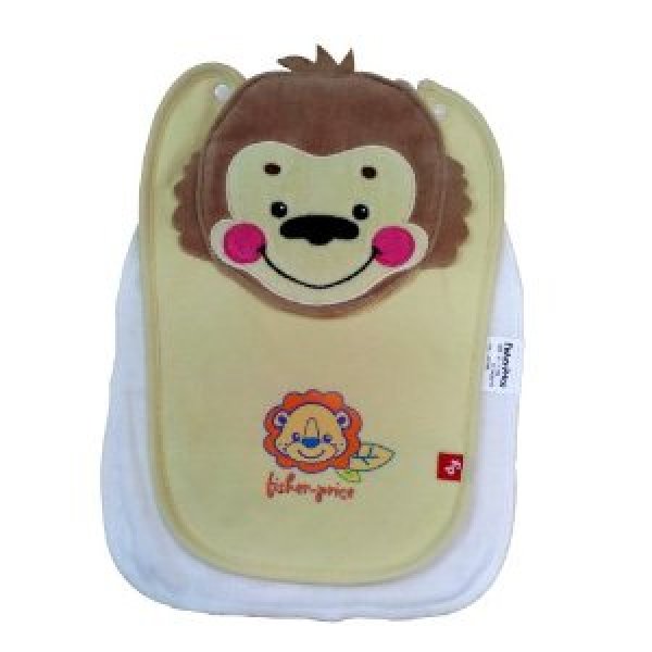 凑单品：Fisher-Price 费雪 FP12A015 吸汗巾及口水兜套装(狮子+猴子)