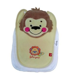 凑单品:Fisher-Price 费雪 FP12A015 吸汗巾及口水兜套装(狮子+猴子)