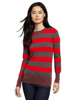 Autumn Cashmere Striped 女士圆领羊绒衫