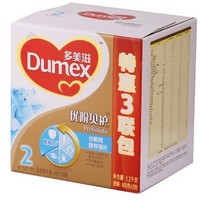 限华东/西南：Dumex 多美滋 金装 优阶贝护 2段 延续较大婴儿配方奶粉 1200g（3联包）