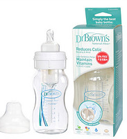 Dr Brown's 布朗博士 防胀气玻璃宽口奶瓶 BL-863 240ml