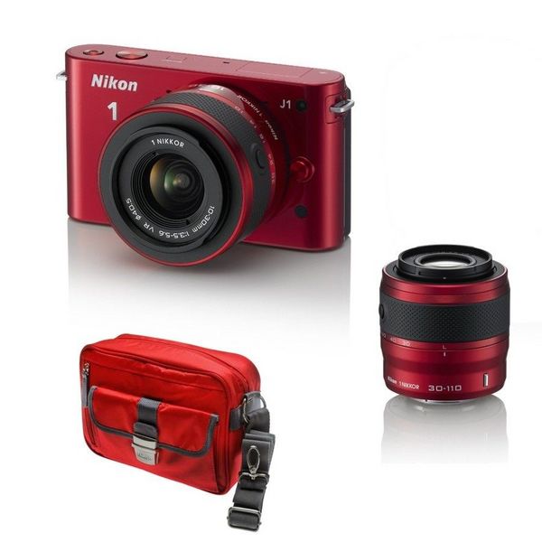 Nikon 尼康 J1 双镜头套机（10-30mm、30-110mm双镜头+相机包，官翻）