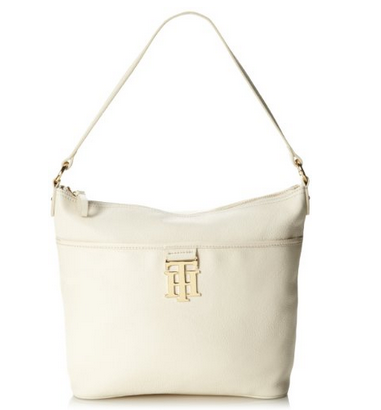 Tommy Hilfiger Monogrammed Bucket Pebble Shoulder Bag 全真皮女士手提包