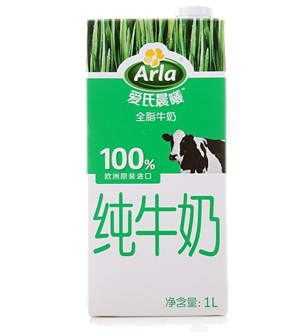 Arla 爱氏晨曦 全脂牛奶 1L 