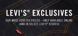 促销活动：Levi's 李维斯 美国官网 Exclusive专享区 男女牛仔裤