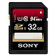 新低价：SONY 索尼 UHS-1 SDHC高速存储卡 Class10 32GB（读94MB/s、写45MB/s）