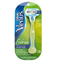 凑单佳品：Gillette 吉列 Venus Embrace 女式剃毛刀（1刀架/2刀头）