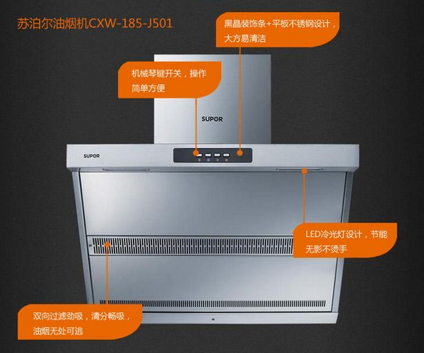 新低价:Supor 苏泊尔 CXW-185-J501+JZ-QS501 12T 抽油烟机套餐(天然气)