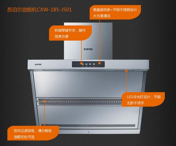 Supor 苏泊尔 CXW-185-J501+JZ-QS501 12T 抽油烟机套餐（天然气）