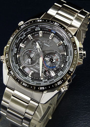 历史新低：CASIO 卡西欧 Edifice系列 EQS500DB-1A1 男士腕表（光动能、五马达、三眼七针、实心不锈钢）