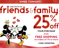 促销活动：Disney 迪士尼 在线商店 新额外促销码