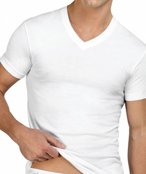 凑单品：Emporio Armani 安普里奥·阿玛尼 男士V领T恤 3件装 白色款