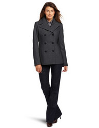 大码福利：Anne Klein  安妮克莱恩 Alicia Wool Coat 女士羊毛外套