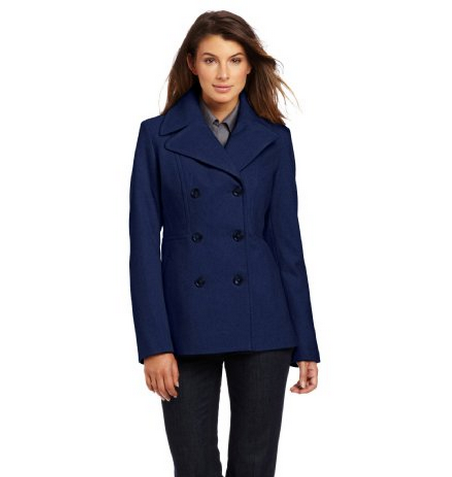 大码福利：Anne Klein  安妮克莱恩 Alicia Wool Coat 女士羊毛外套