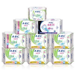 ABC 茶树精华超极薄棉柔卫生巾组合 9件套+护垫20片